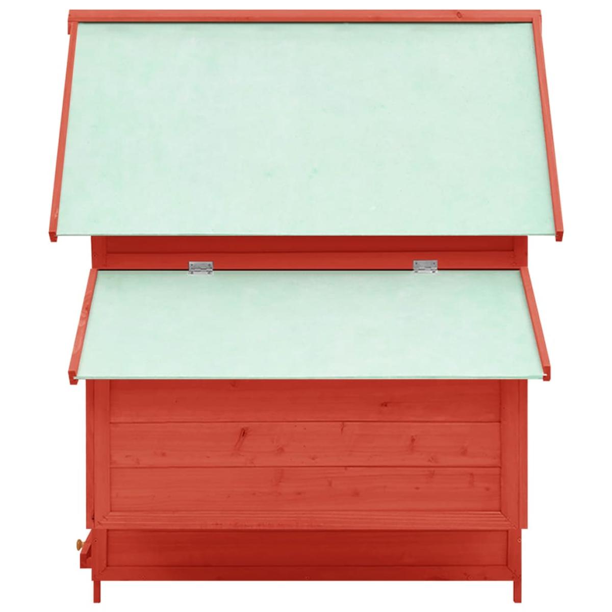 Gallinero madera maciza de abeto rojo y blanco 152x96x110 cm