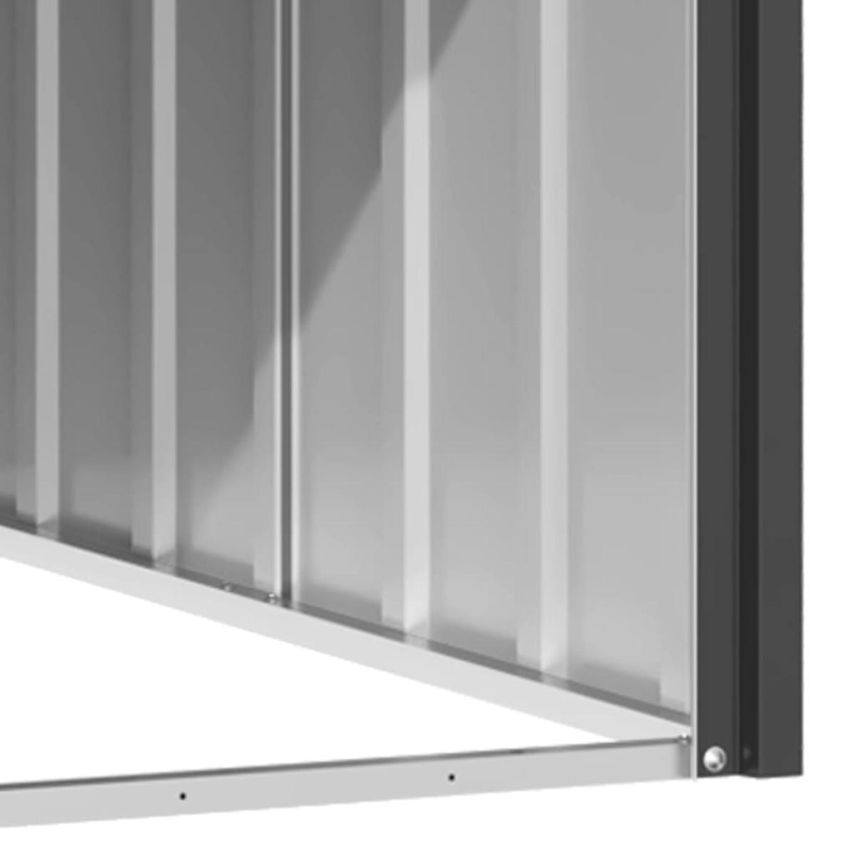 Casa perros acero galvanizado gris antracita 116,5x153x81,5 cm