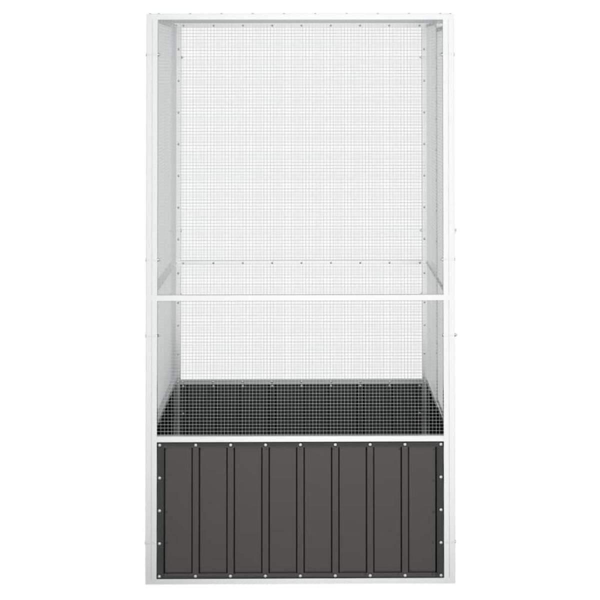 Jaula de pájaros acero galvanizado antracita 111x107x211,5 cm