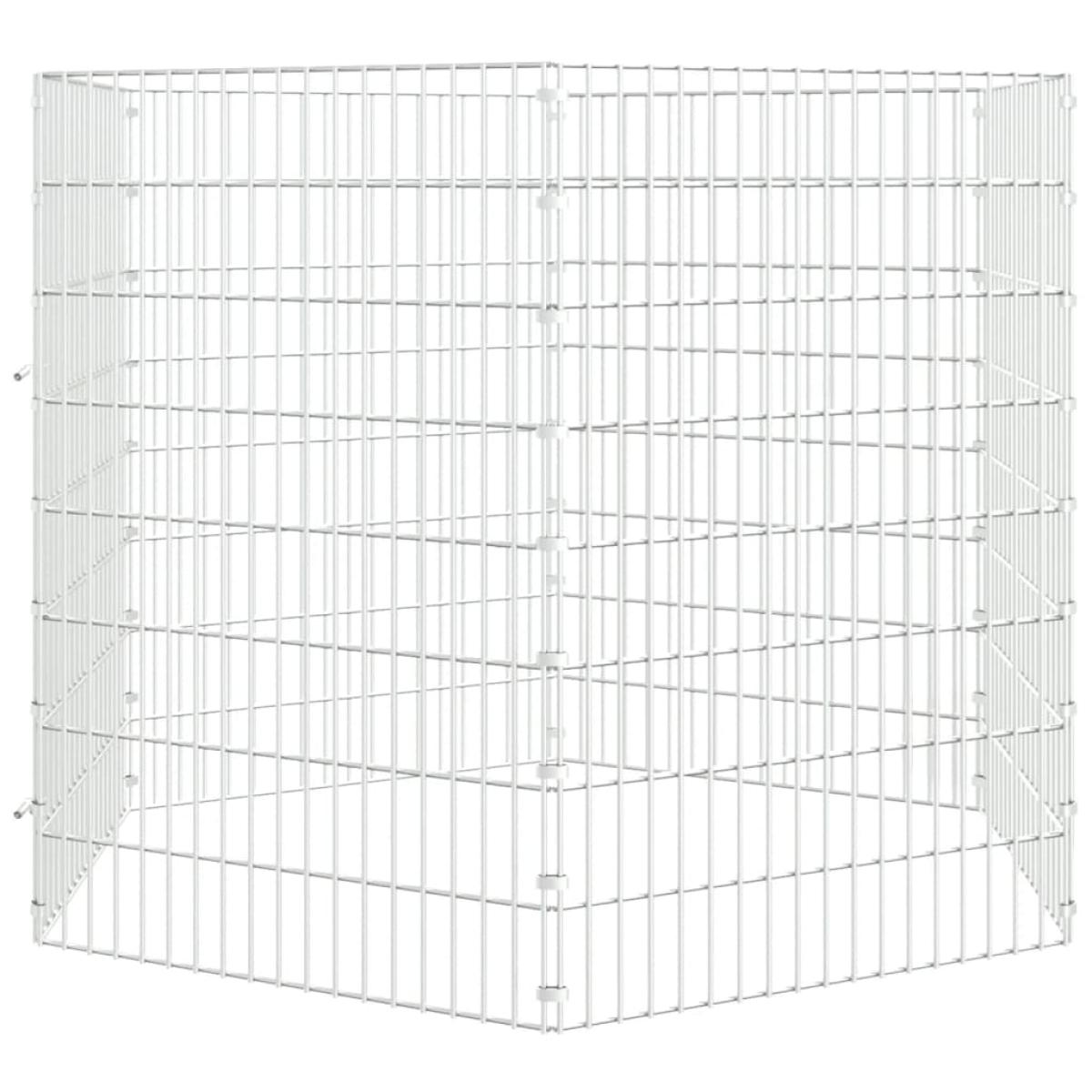 Jaula para conejos 6 paneles hierro galvanizado 54x80 cm