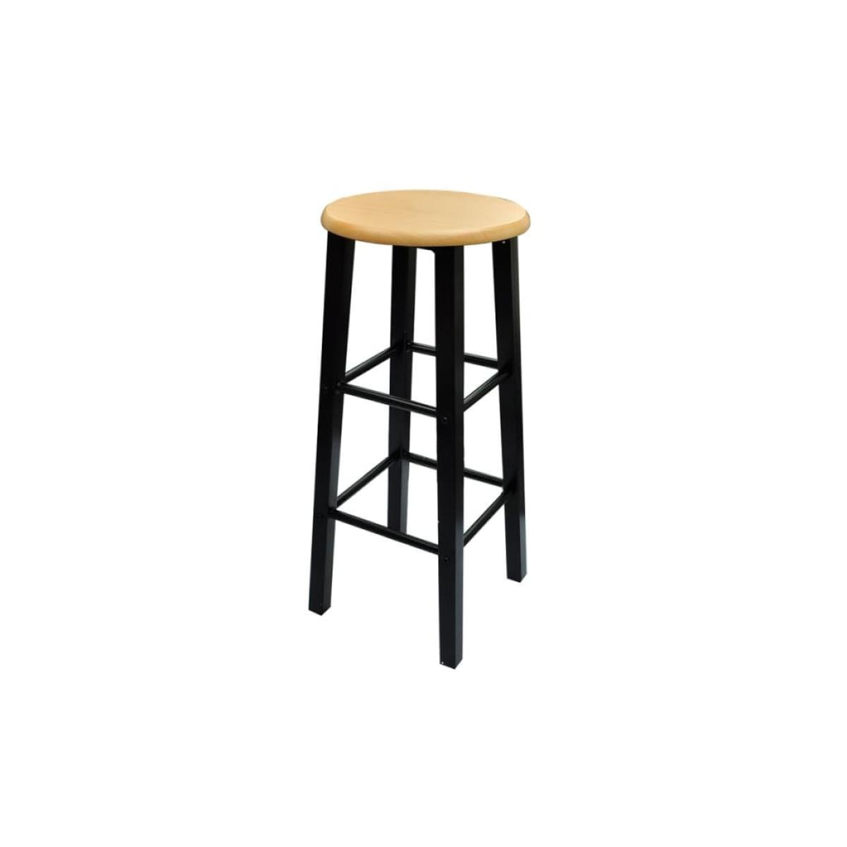 Set mesa de desayuno/comedor madera marrón con acero negro