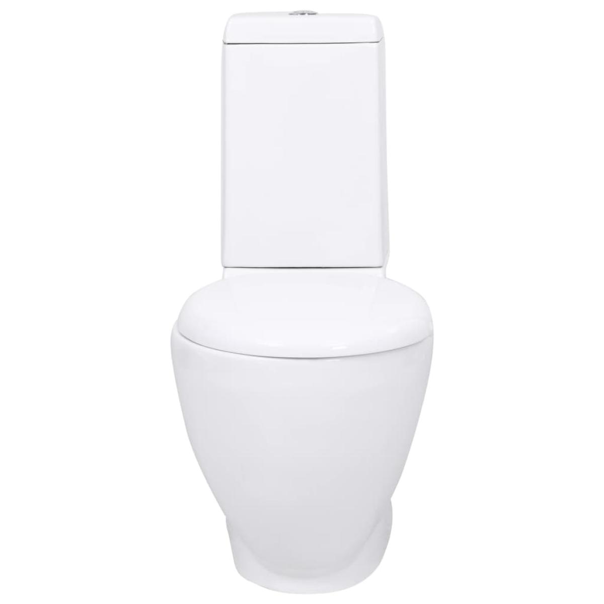 Inodoro WC flujo posterior de cerámica blanco