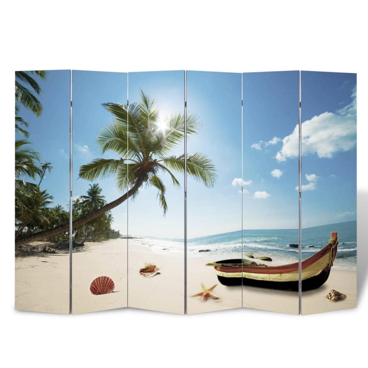 Biombo divisor plegable Playa 217x170 cm  