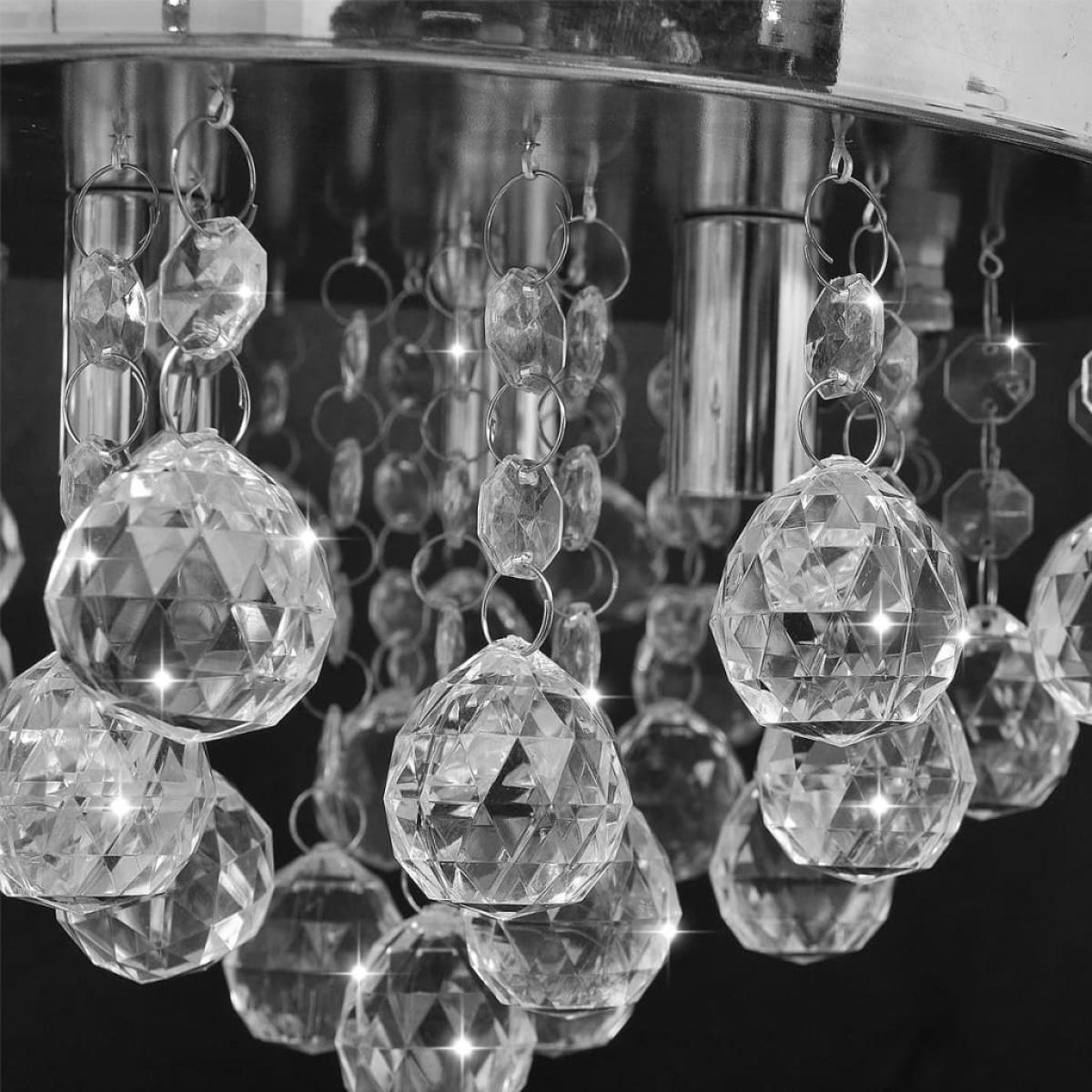 Lámpara de techo de cristal diseño cromado
