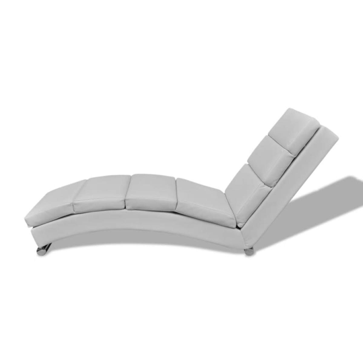 Diván de cuero sintético blanco