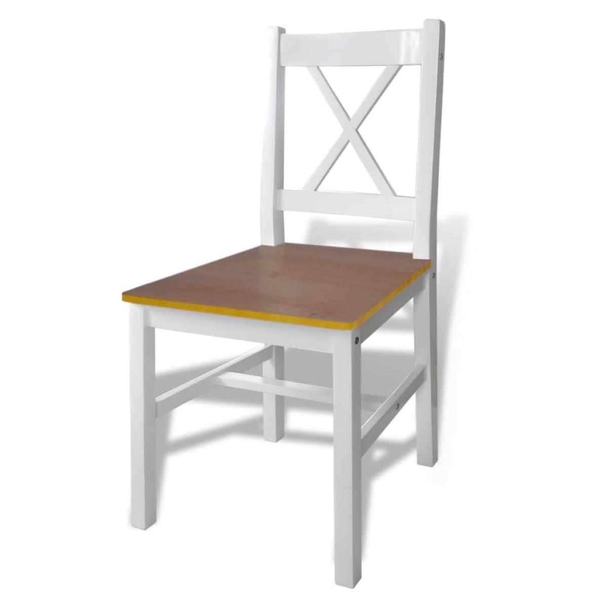 Juego de muebles de comedor 5 piezas marrón y blanco