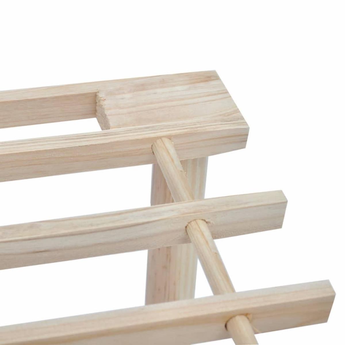 Estantería de zapatos con 2 niveles madera maciza abeto