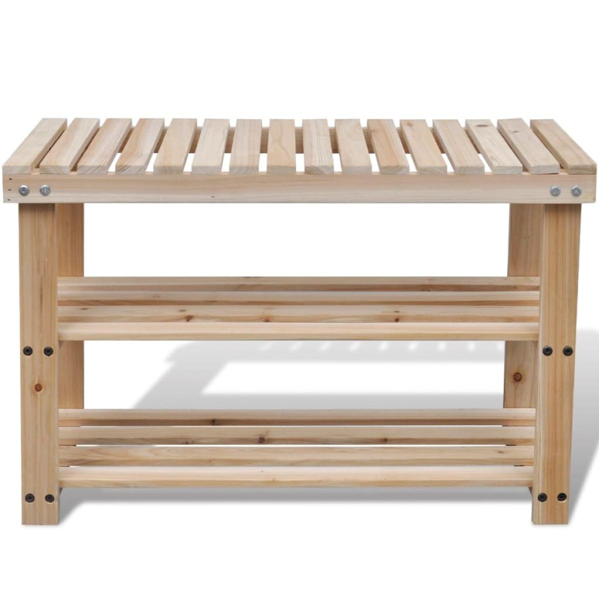 Banco zapatero 2 en 1 madera maciza de abeto