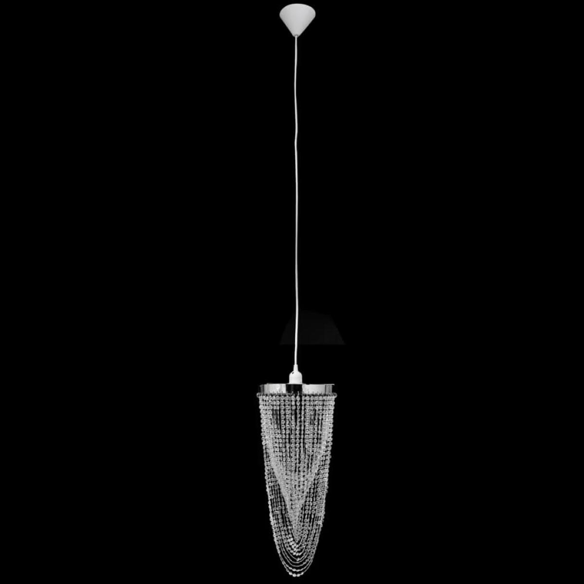 Lámpara colgante elegante con cristales, 22 x 58 cm