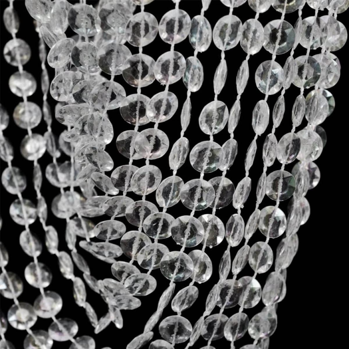 Lámpara colgante elegante con cristales, 22 x 58 cm