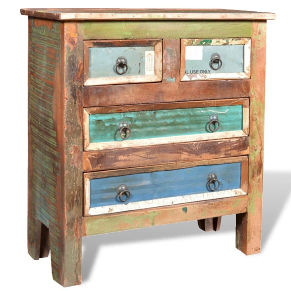Mueble aparador de madera maciza reciclada con 4 cajones 