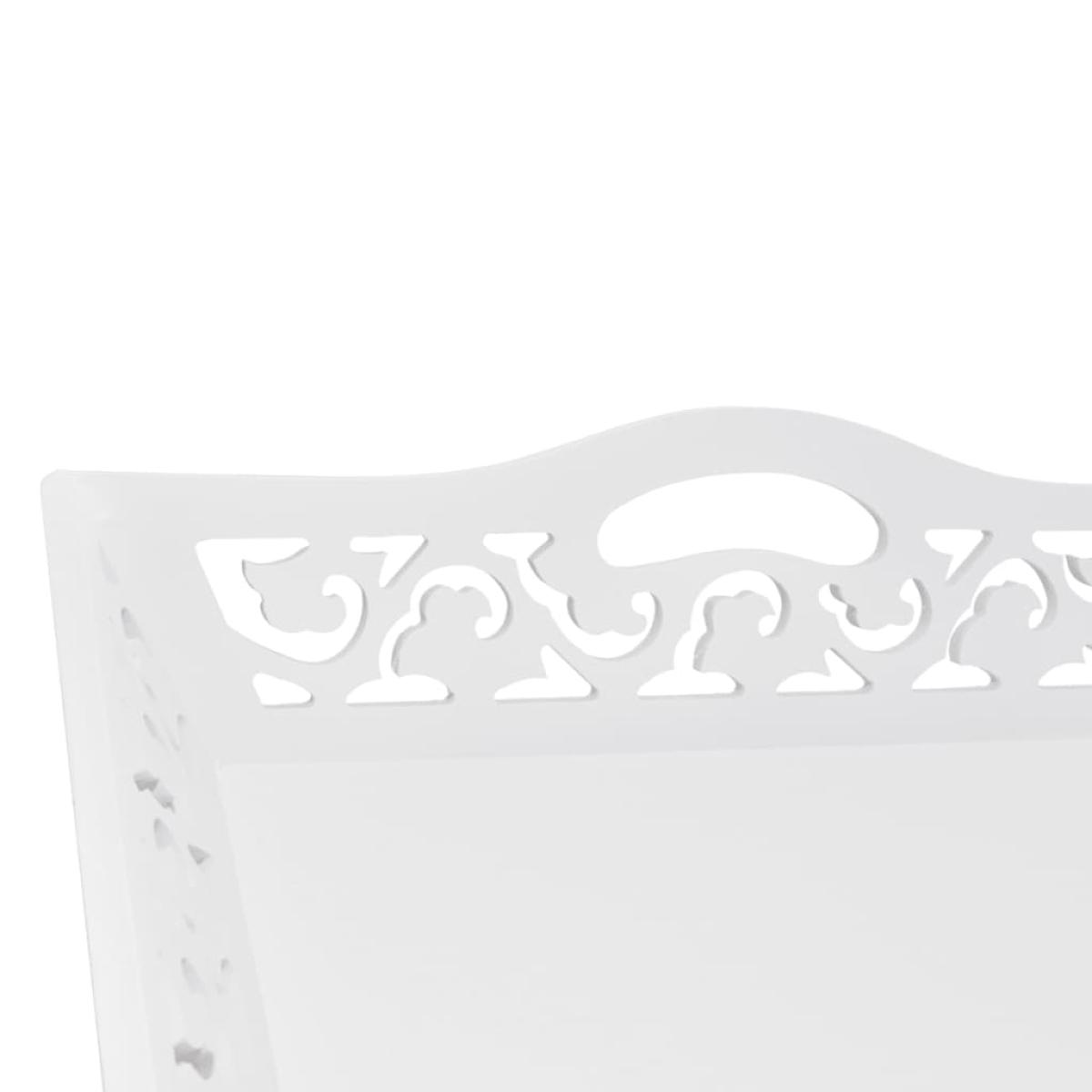 Mesa auxiliar con bandeja blanca 