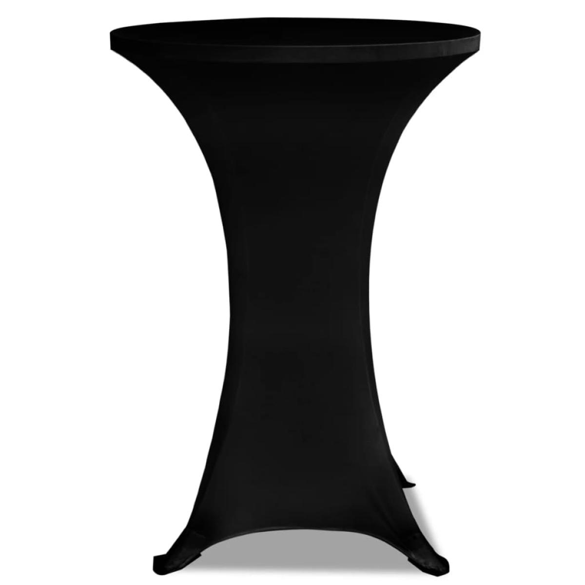 2 Manteles negros ajustados para mesa de pie - 60 cm diámetro