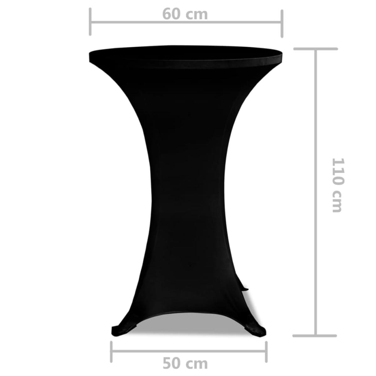 2 Manteles negros ajustados para mesa de pie - 60 cm diámetro