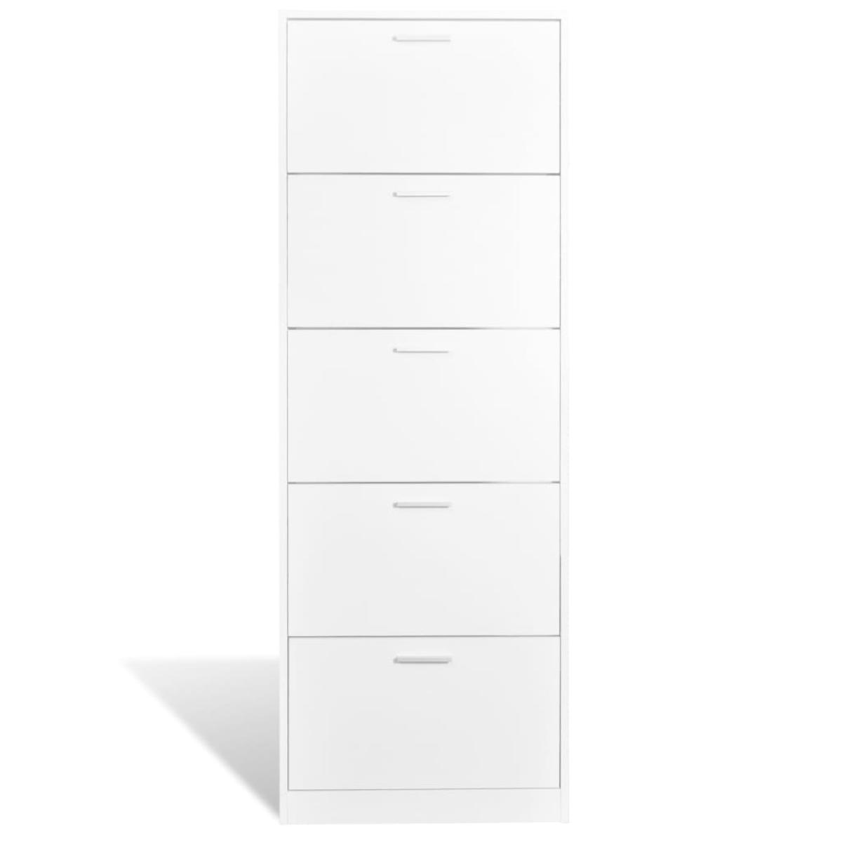 Mueble zapatero blanco con 5 compartimentos