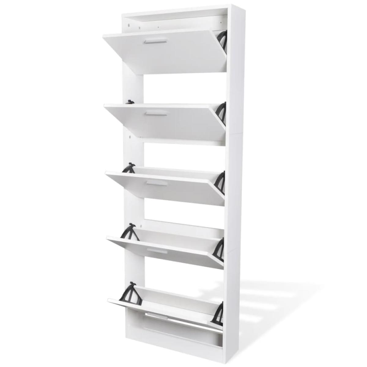 Mueble zapatero blanco con 5 compartimentos