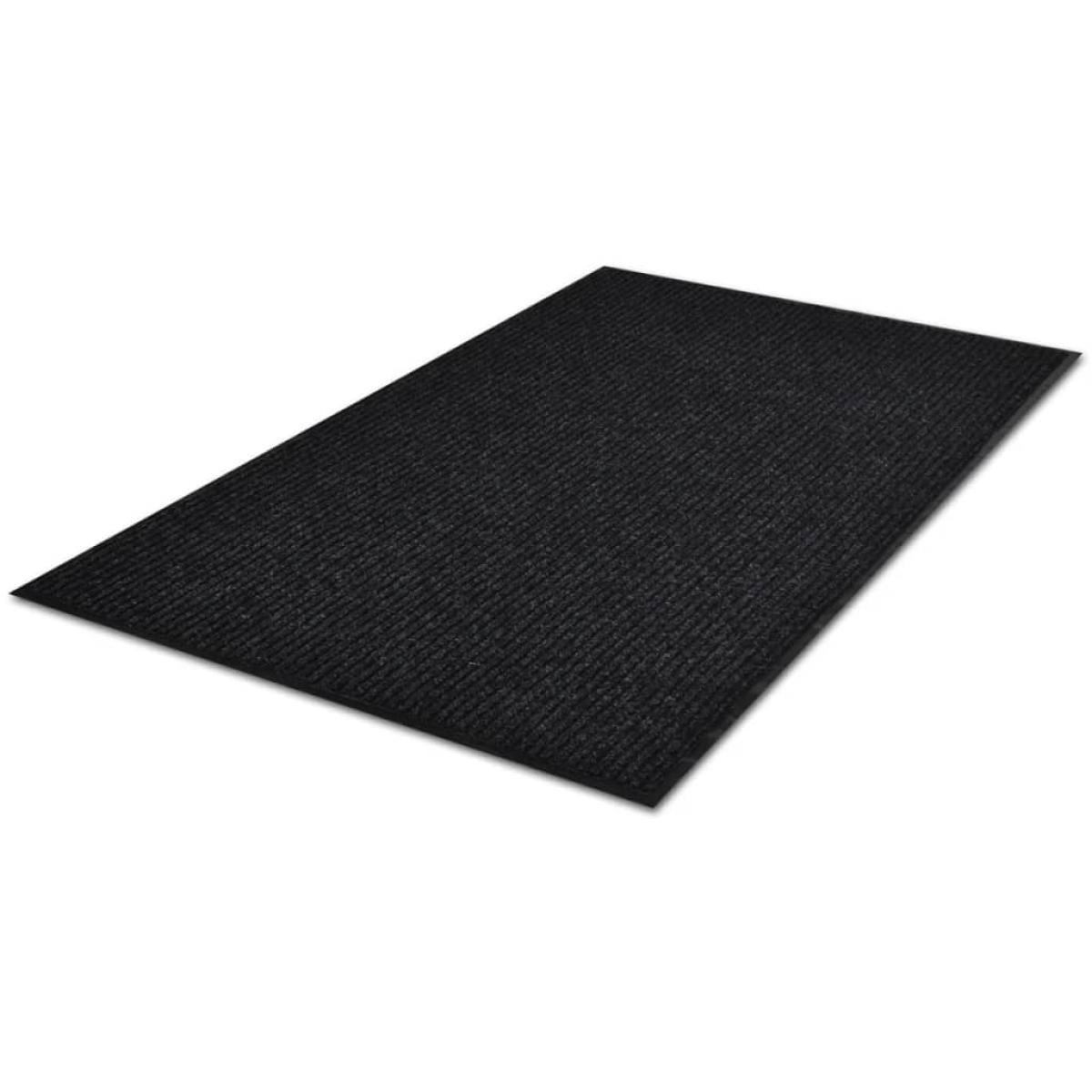Felpudo alfombra de entrada PVC negro 90x60 cm