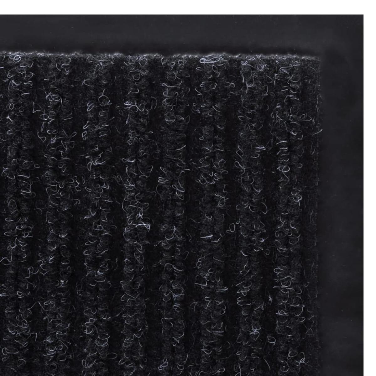 Felpudo alfombra de entrada PVC negro 90x60 cm