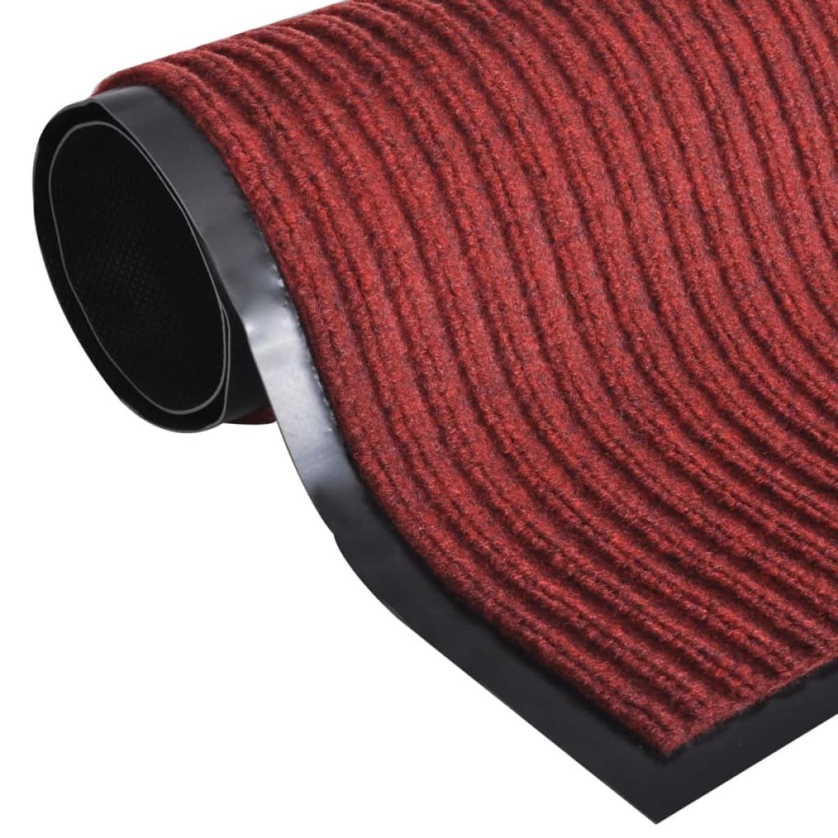 Alfombra de entrada de PVC roja, 120 x 180 cm