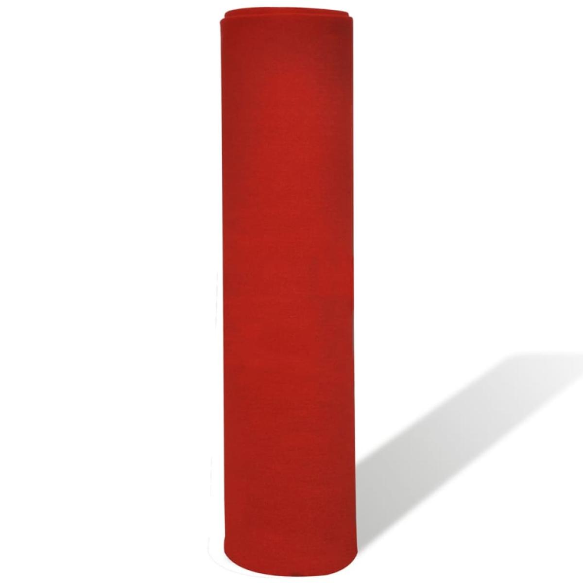 Alfombra de pasillo roja 1 x 5 m, muy densa 400 g -m²