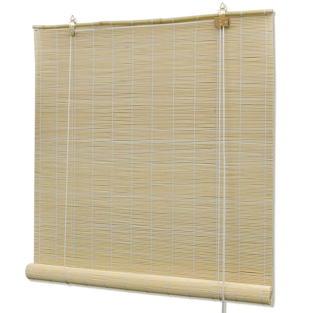 Persianas enrollables de bambú natural 120x220 cm