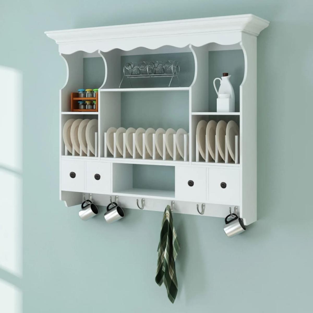 Mueble de pared para cocina de madera blanco