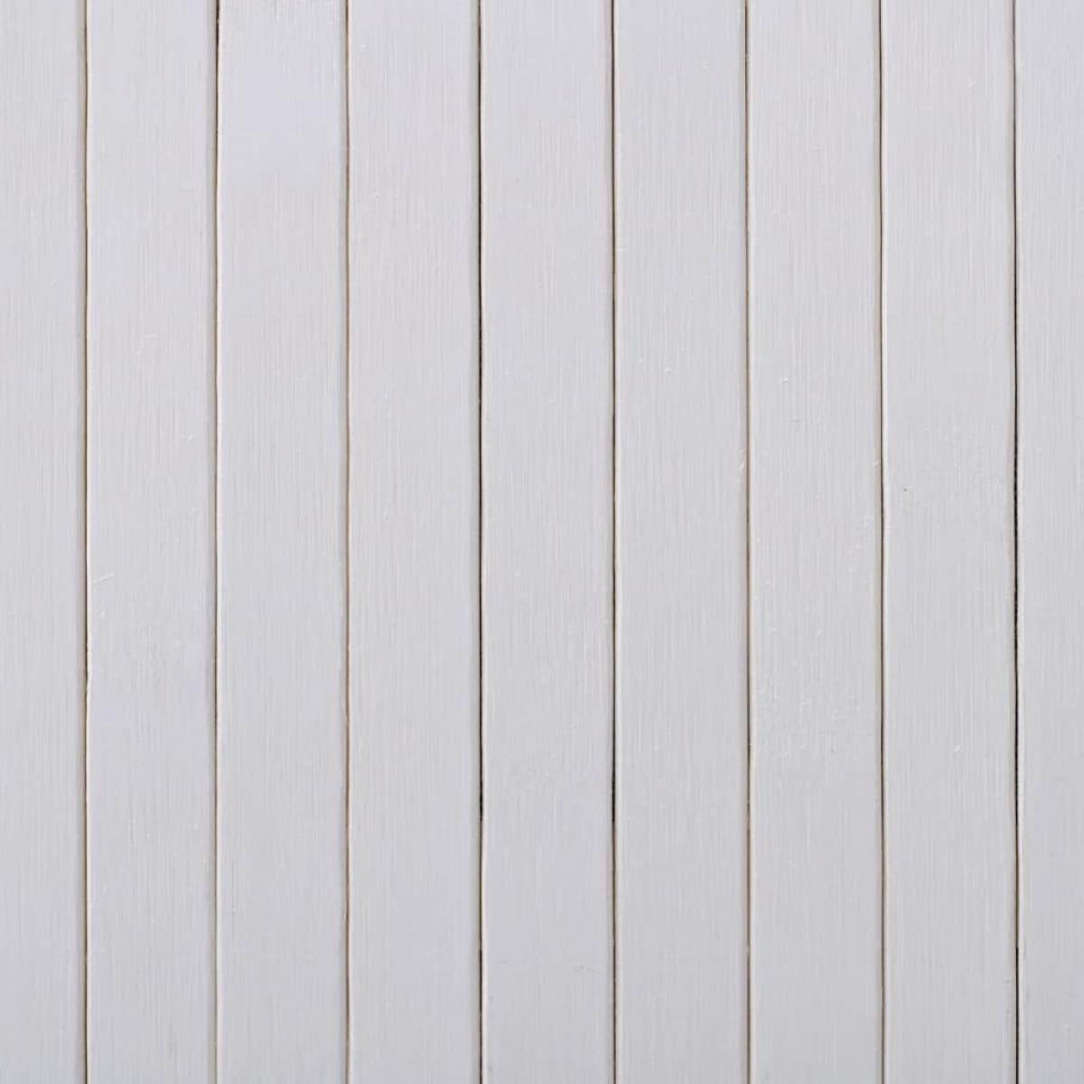 Biombo divisor bambú blanco 250x165 cm
