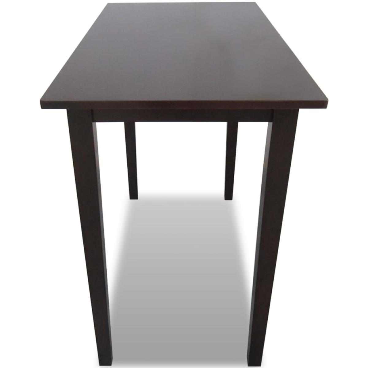 Mesa alta de madera marrón 