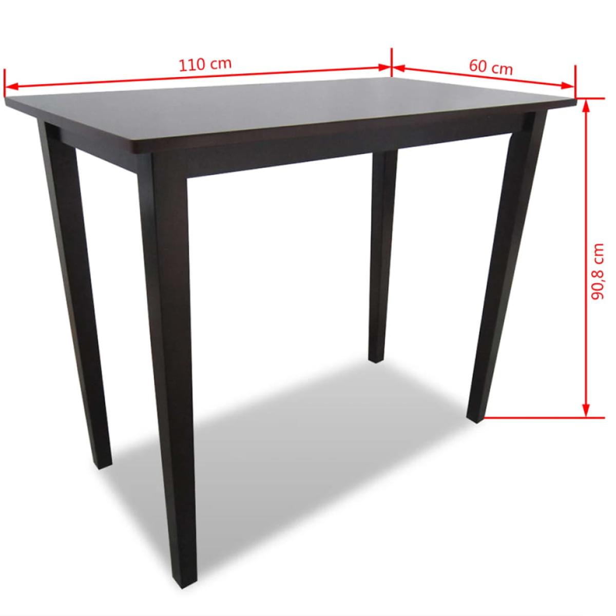 Mesa alta de madera marrón 