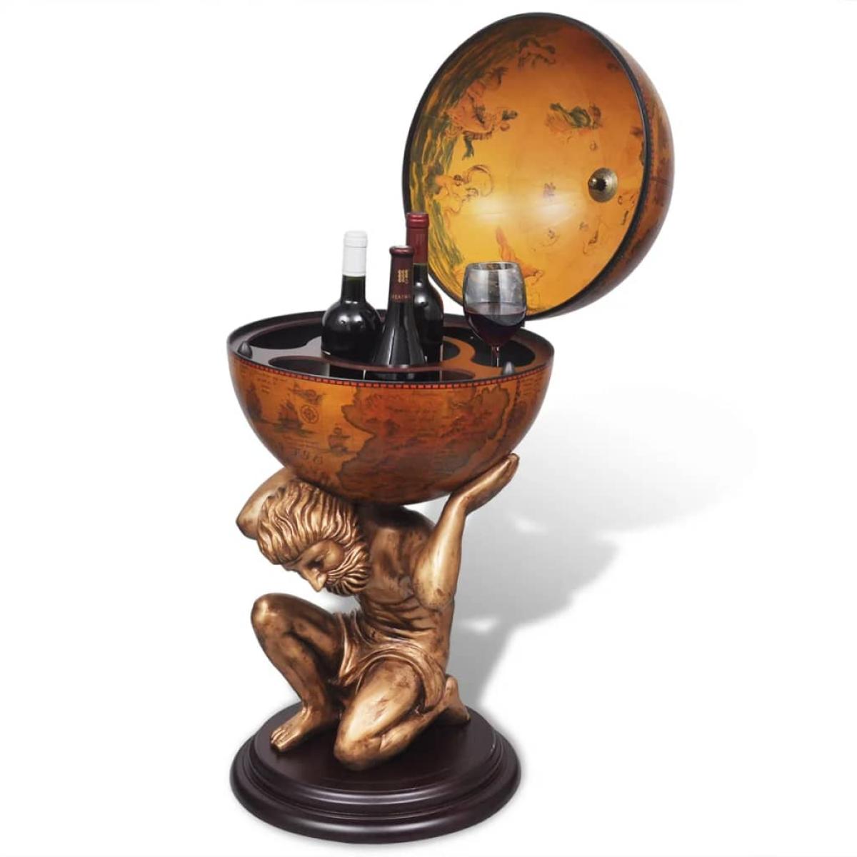 Mueble bar bola del mundo diseño atlas 42x42x85 cm 