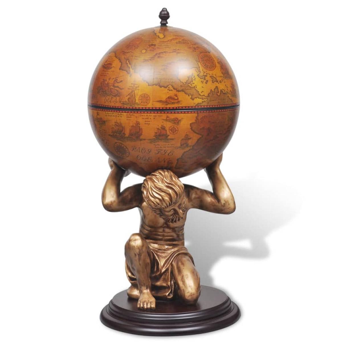 Mueble bar bola del mundo diseño atlas 42x42x85 cm 