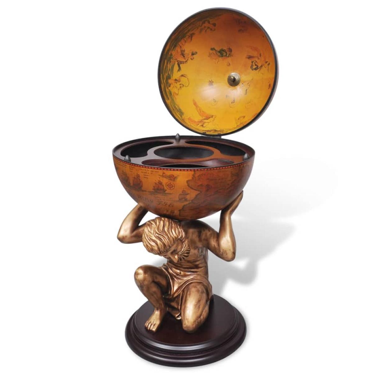 Mueble bar bola del mundo diseño atlas 42x42x85 cm 