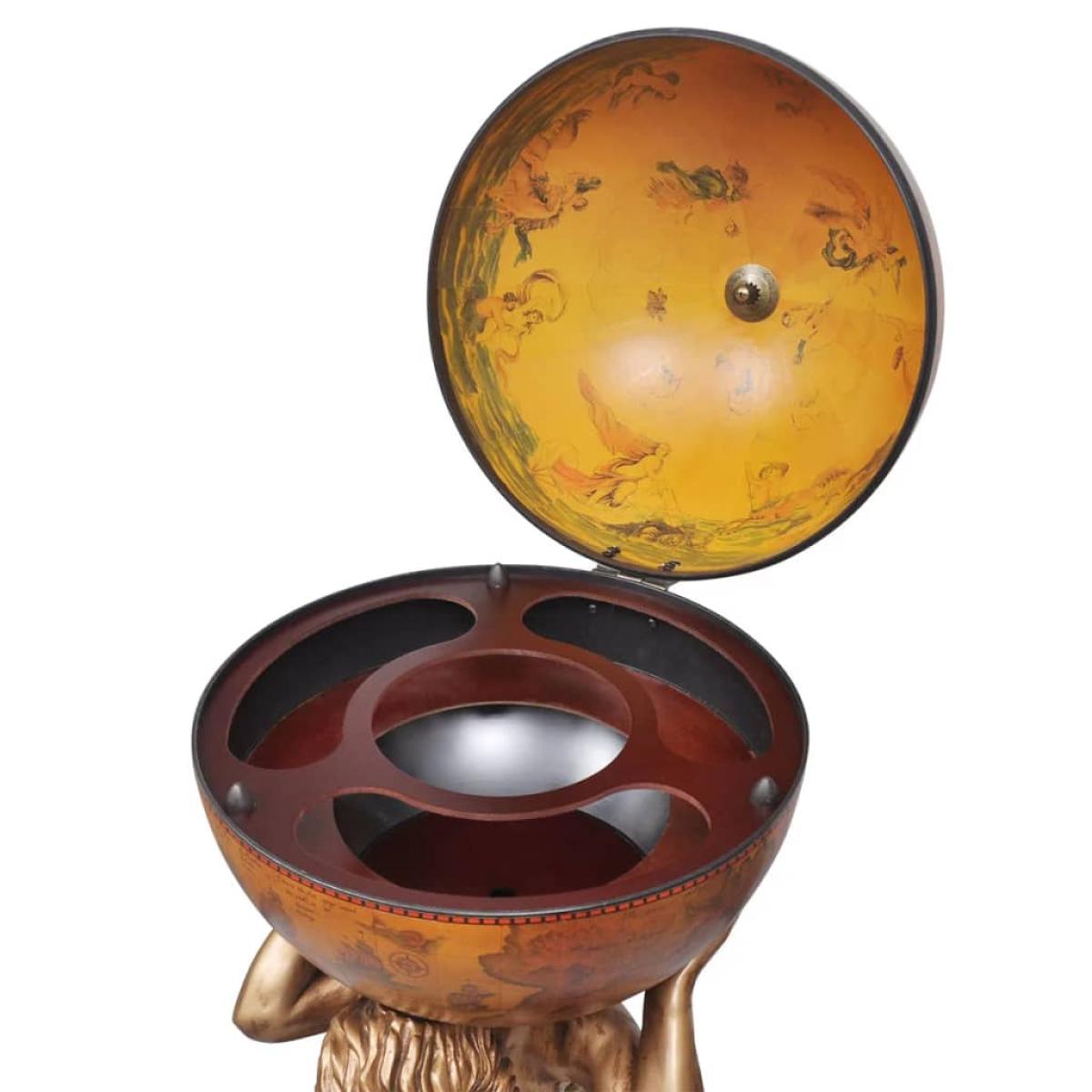 Mueble bar bola del mundo diseño atlas 42x42x85 cm 