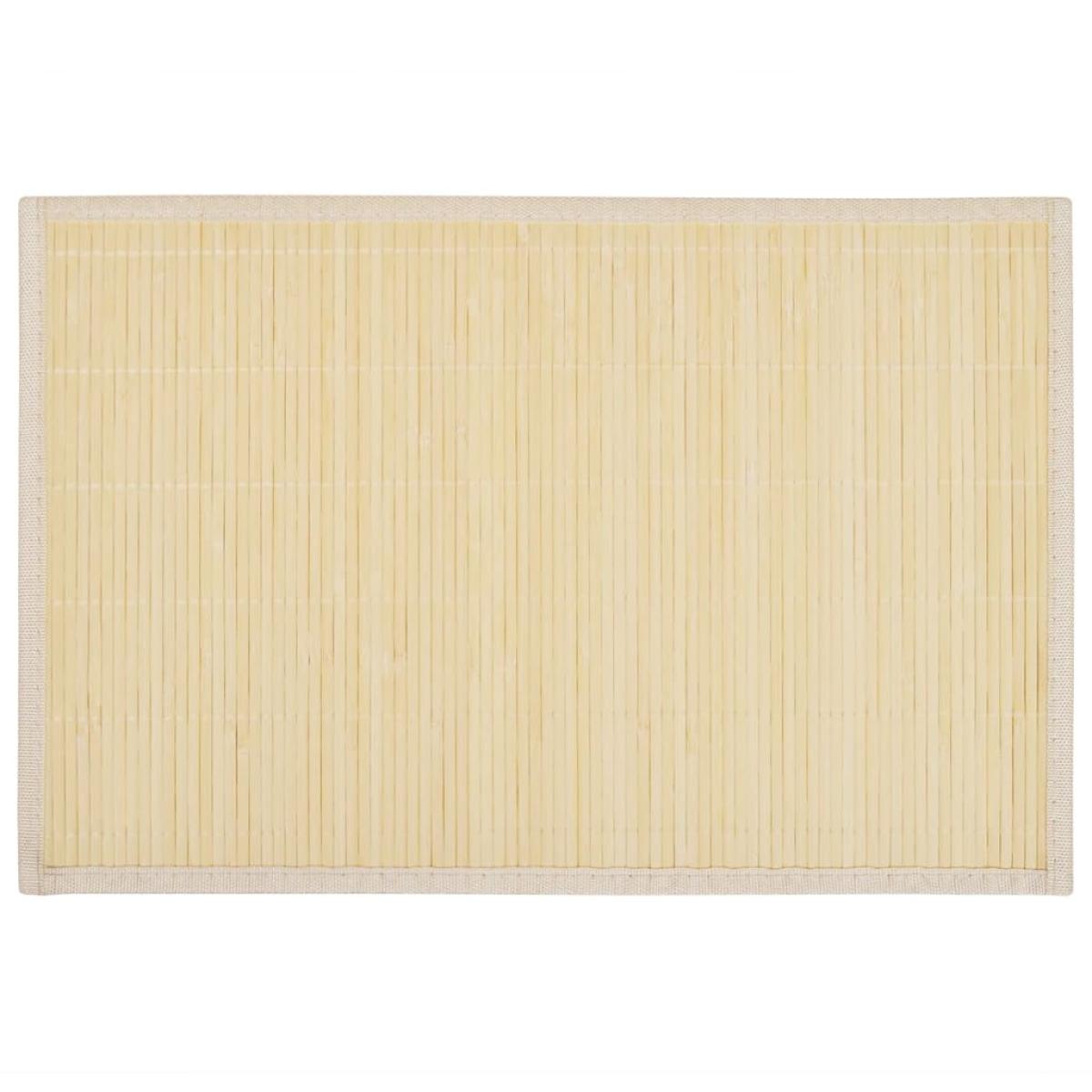 6 salvamanteles de bambú 30 x 45 cm natural