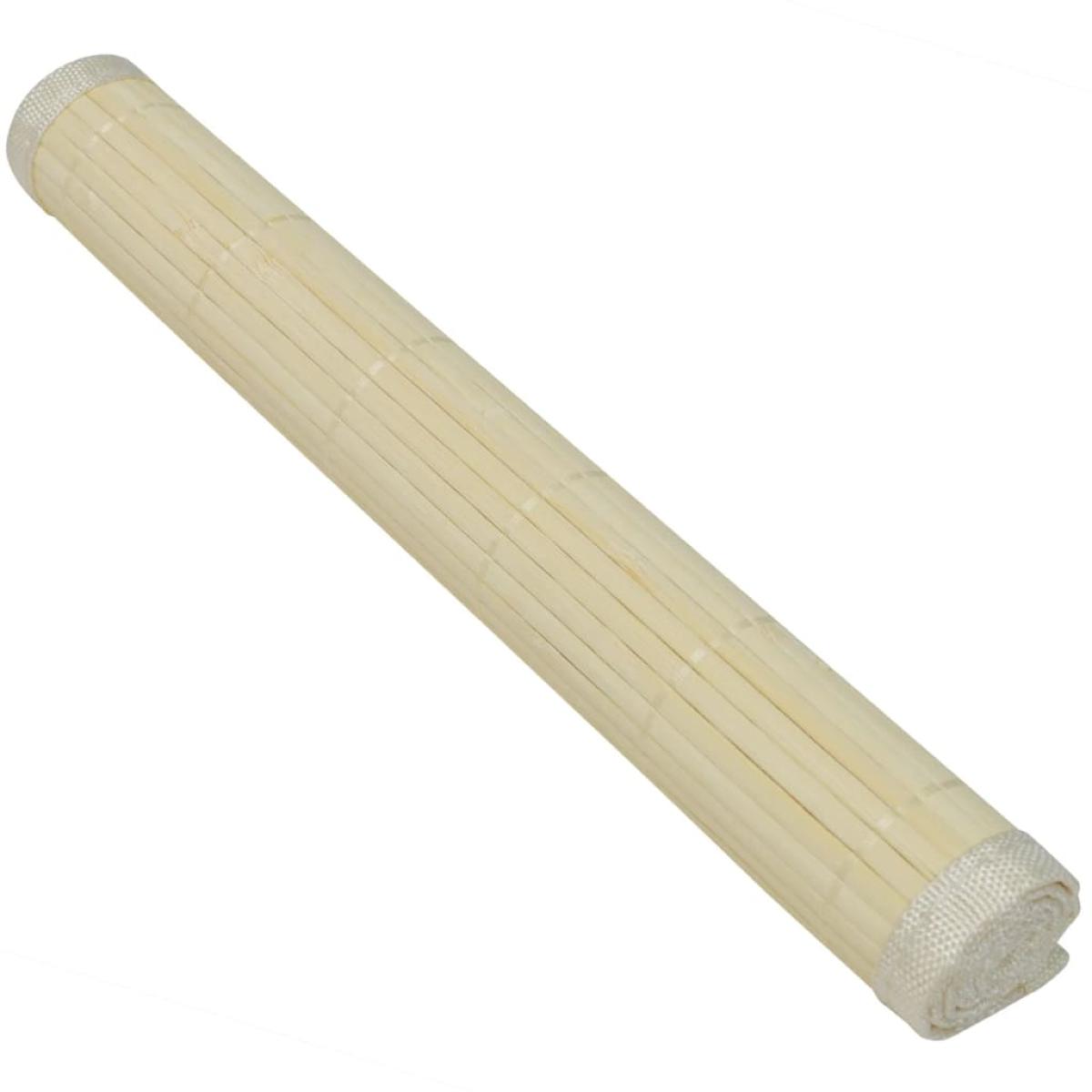 6 salvamanteles de bambú 30 x 45 cm natural