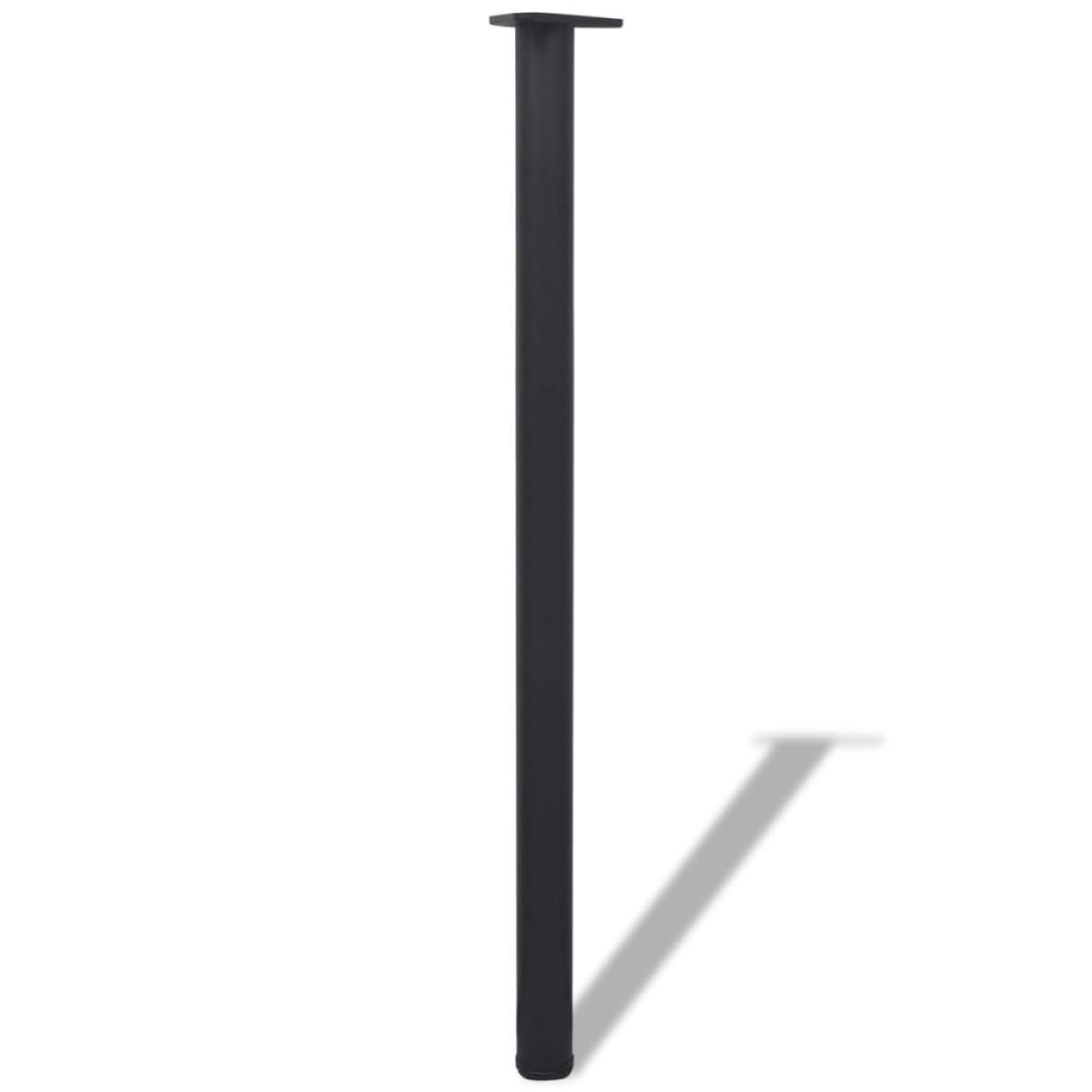 Patas de mesa ajustables en 4 alturas negro 1100 mm