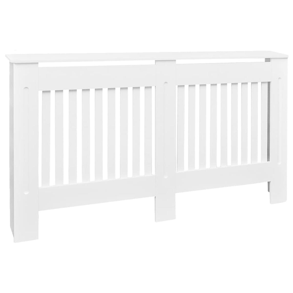 Cubre radiador blanco de material MDF, 152 cm
