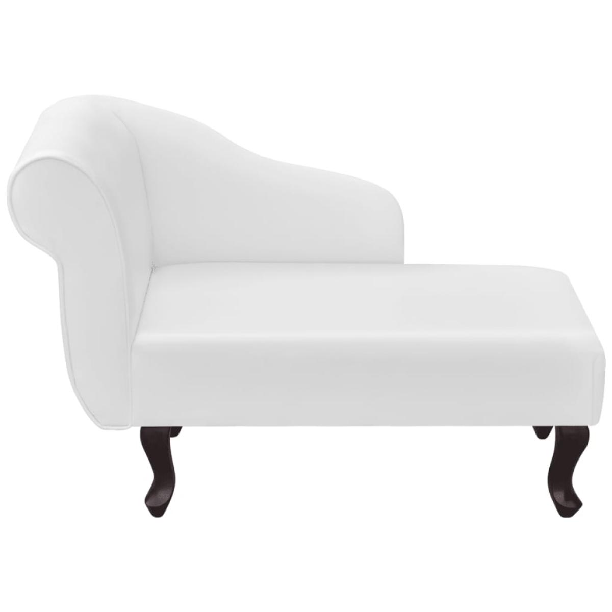 Diván de cuero sintético blanco