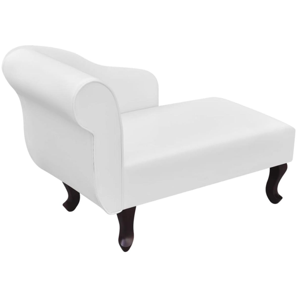 Diván de cuero sintético blanco
