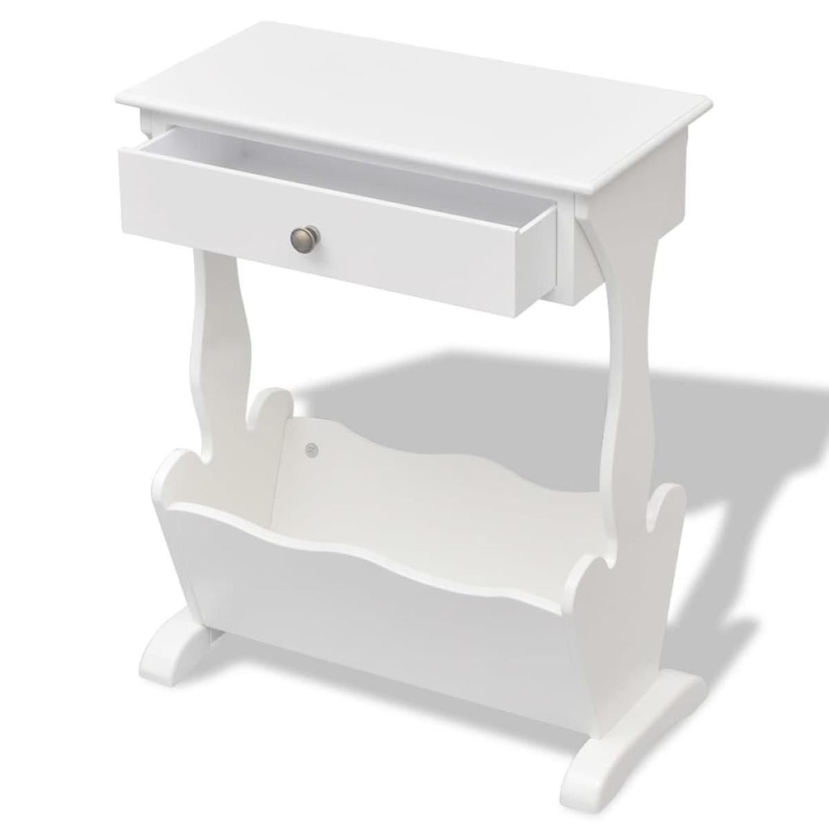 Revistero Melrose blanco