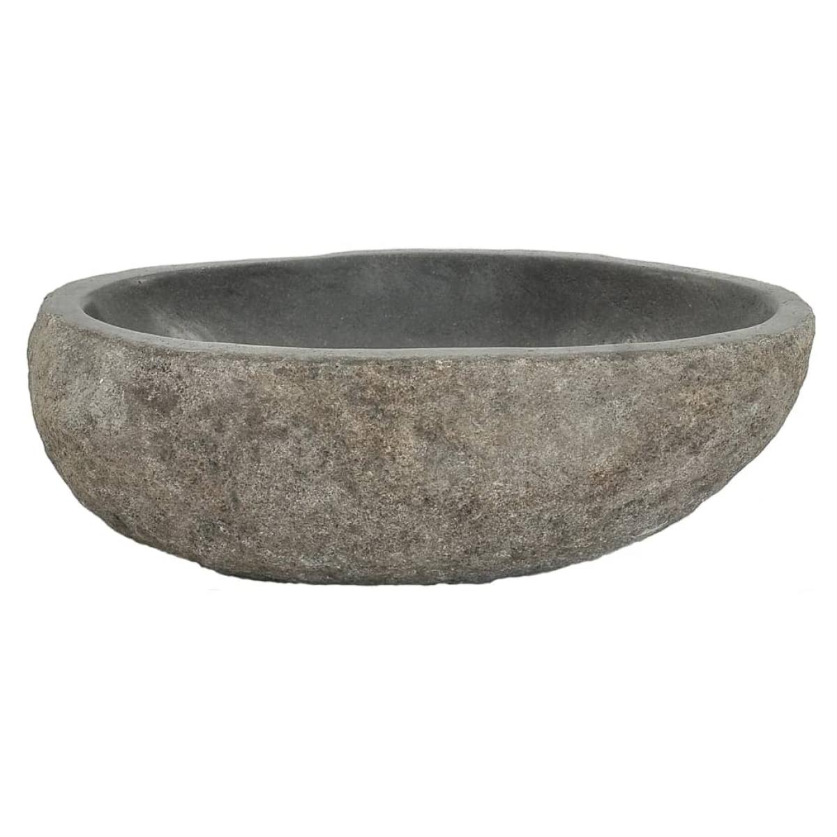 Lavabo de piedra de río ovalada 29-38 cm