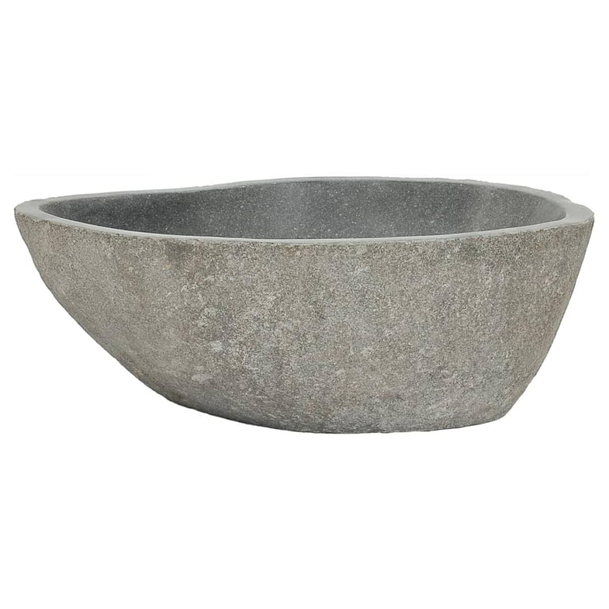 Lavabo de piedra de río ovalado 37-46 cm
