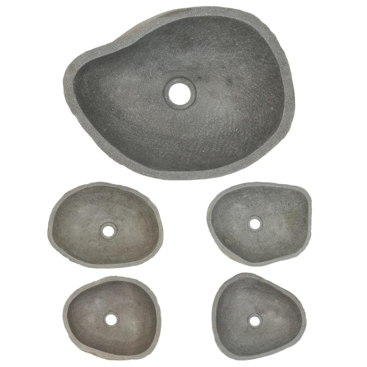 Lavabo de piedra de río ovalado 37-46 cm