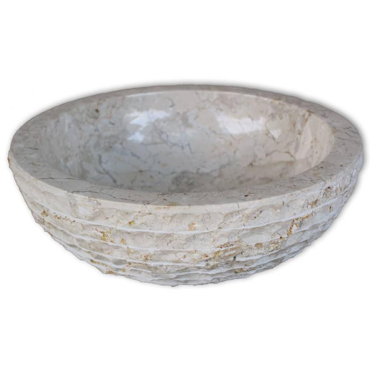 Lavabo de mármol 40 cm color crema