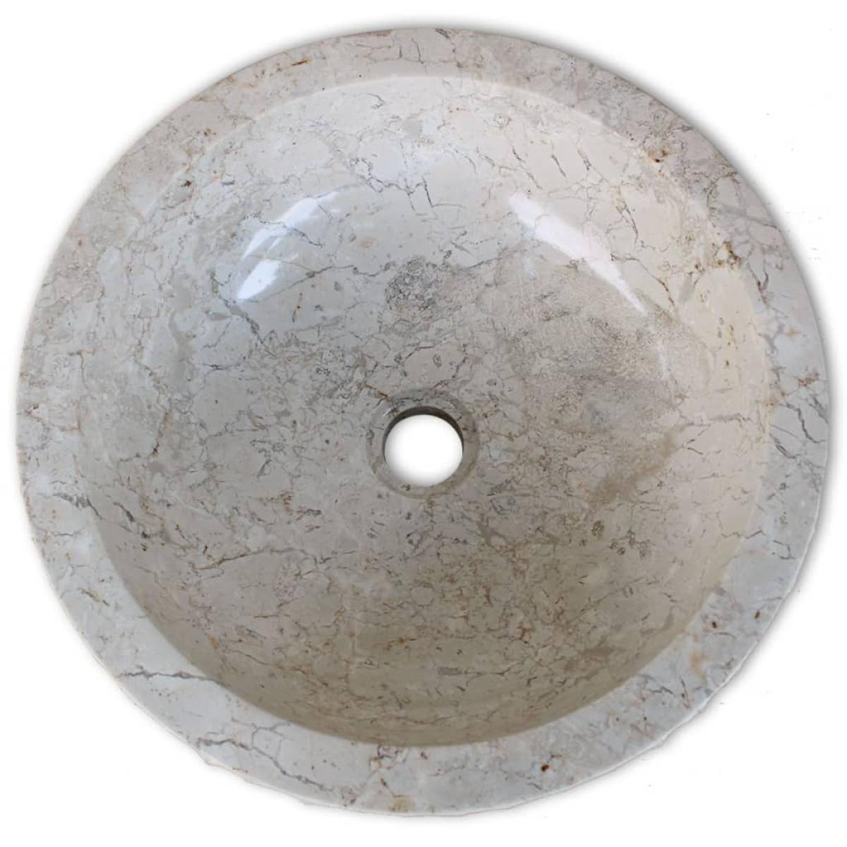 Lavabo de mármol 40 cm color crema