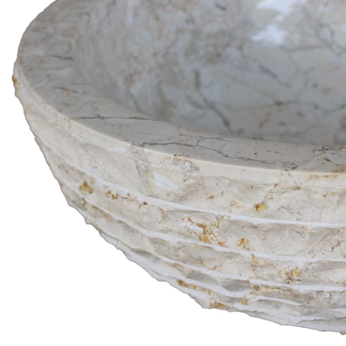 Lavabo de mármol 40 cm color crema