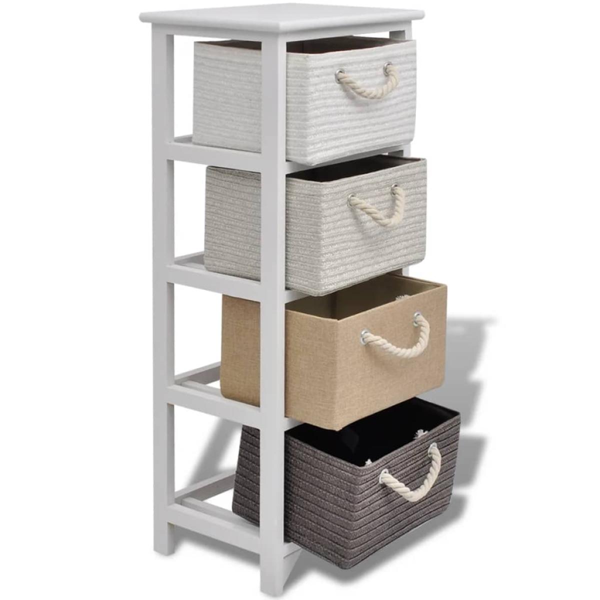 Mueble de almacenaje 4 cajones madera