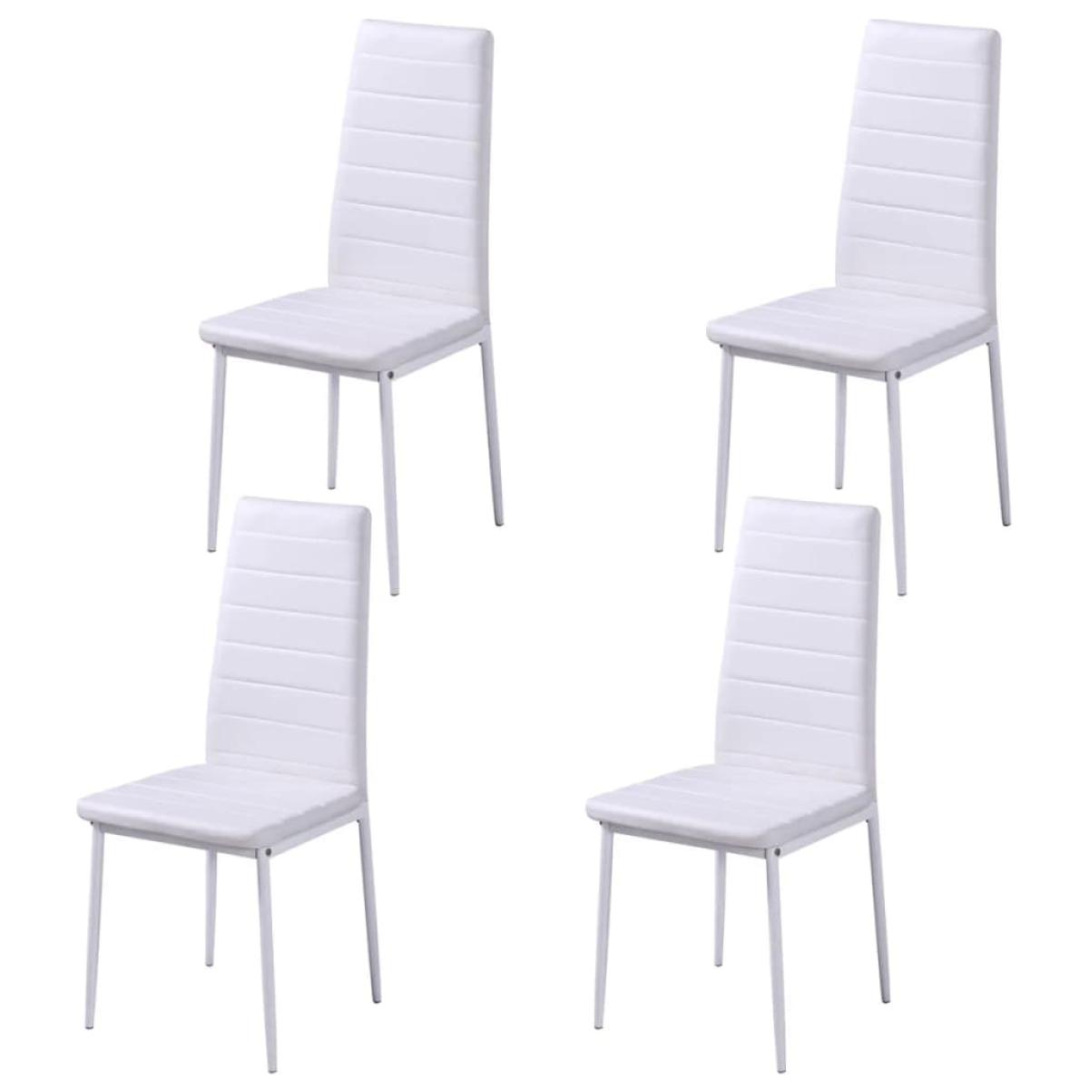 Conjunto de mesa de comedor 5 piezas blanco y negro