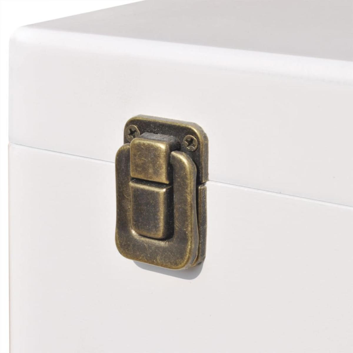 Mesita auxiliar blanca 40x30x57 cm 