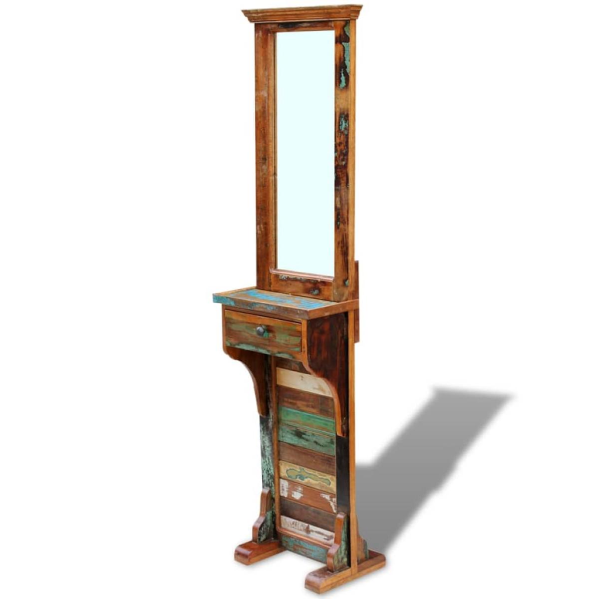 Espejo para pasillo madera maciza reciclada 47x23x180 cm